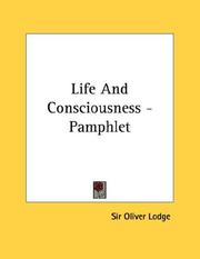 Cover of: Life And Consciousness - Pamphlet