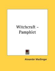 Cover of: Witchcraft - Pamphlet