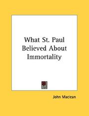 Cover of: What St. Paul Believed About Immortality
