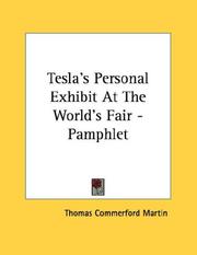 Cover of: Tesla's Personal Exhibit At The World's Fair - Pamphlet by Thomas Commerford Martin