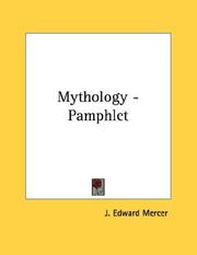 Cover of: Mythology - Pamphlet | J. Edward Mercer