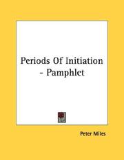 Cover of: Periods Of Initiation - Pamphlet