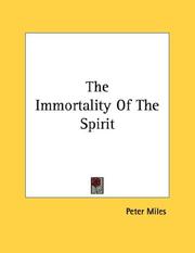 Cover of: The Immortality Of The Spirit