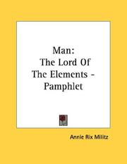 Cover of: Man: The Lord Of The Elements - Pamphlet