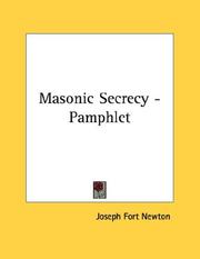 Cover of: Masonic Secrecy - Pamphlet