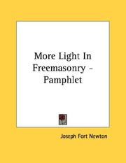 Cover of: More Light In Freemasonry - Pamphlet