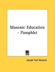 Cover of: Masonic Education - Pamphlet