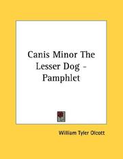 Cover of: Canis Minor The Lesser Dog - Pamphlet