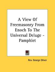 Cover of: A View Of Freemasonry From Enoch To The Universal Deluge - Pamphlet