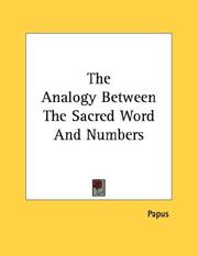 Cover of: The Analogy Between The Sacred Word And Numbers