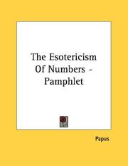 Cover of: The Esotericism Of Numbers - Pamphlet
