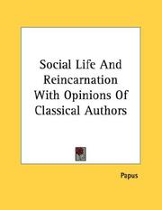 Cover of: Social Life And Reincarnation With Opinions Of Classical Authors