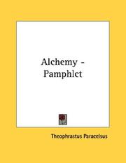 Cover of: Alchemy - Pamphlet | Paracelsus