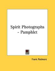 Cover of: Spirit Photographs - Pamphlet