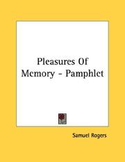 Cover of: Pleasures Of Memory - Pamphlet
