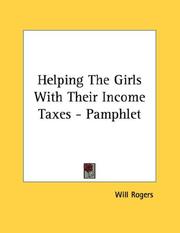 Cover of: Helping The Girls With Their Income Taxes - Pamphlet by Will Rogers