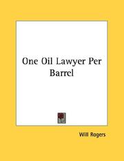 Cover of: One Oil Lawyer Per Barrel