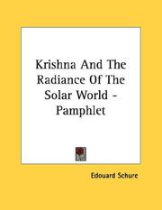 Cover of: Krishna And The Radiance Of The Solar World - Pamphlet
