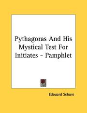 Cover of: Pythagoras And His Mystical Test For Initiates - Pamphlet