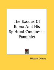 Cover of: The Exodus Of Rama And His Spiritual Conquest - Pamphlet by Edouard Schure