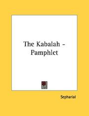 Cover of: The Kabalah - Pamphlet
