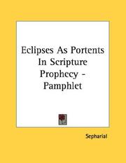 Cover of: Eclipses As Portents In Scripture Prophecy - Pamphlet