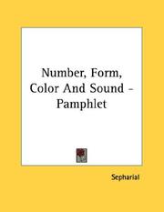 Cover of: Number, Form, Color And Sound - Pamphlet