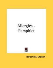 Cover of: Allergies - Pamphlet by Herbert M. Shelton