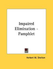 Cover of: Impaired Elimination - Pamphlet