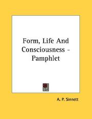 Cover of: Form, Life And Consciousness - Pamphlet by Alfred Percy Sinnett