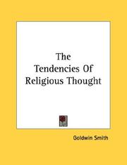 Cover of: The Tendencies Of Religious Thought