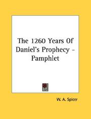 Cover of: The 1260 Years Of Daniel's Prophecy - Pamphlet