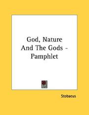 Cover of: God, Nature And The Gods - Pamphlet