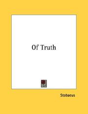 Cover of: Of Truth by Stobaeus