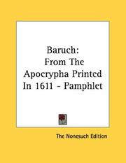Cover of: Baruch by The Nonesuch Edition