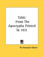 Cover of: Tobit | The Nonesuch Edition
