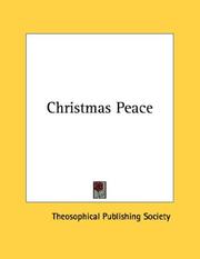Cover of: Christmas Peace by Theosophical Publishing Society
