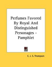 Cover of: Perfumes Favored By Royal And Distinguished Personages - Pamphlet