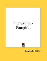 Cover of: Enervation - Pamphlet