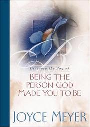 Cover of Being the Person God Made You to Be by Joyce Meyer