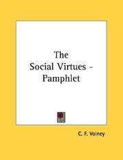 Cover of: The Social Virtues - Pamphlet