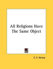 Cover of: All Religions Have The Same Object