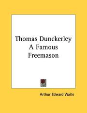 Cover of: Thomas Dunckerley A Famous Freemason