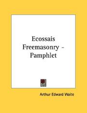 Cover of: Ecossais Freemasonry - Pamphlet