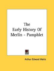 Cover of: The Early History Of Merlin - Pamphlet