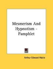 Cover of: Mesmerism And Hypnotism - Pamphlet