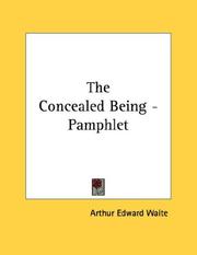 Cover of: The Concealed Being - Pamphlet