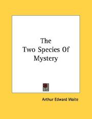 Cover of: The Two Species Of Mystery