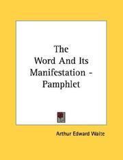 Cover of: The Word And Its Manifestation - Pamphlet
