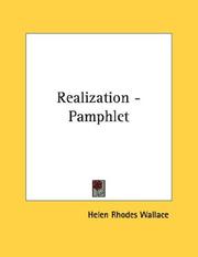 Cover of: Realization - Pamphlet by Helen Rhodes Wallace
